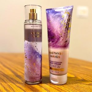 Amethyst Waves body cream and fragrance mist bundle